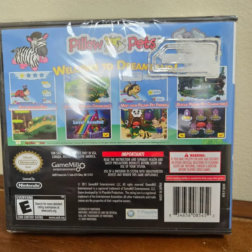 New Sealed Nintendo DS Pillow Pets Game 2011 Rated E